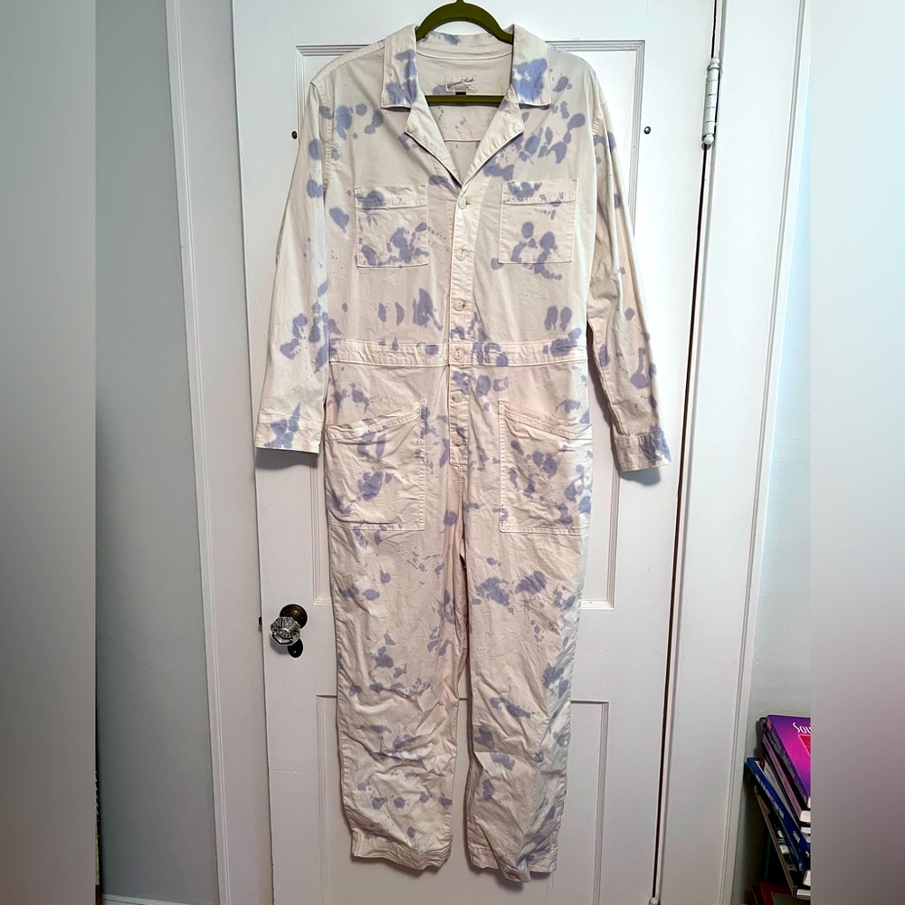 Universal Thread Splotch Tie Dye Print Twill Boilersuit Long Sleeve Jumpsuit 12